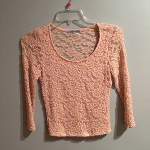 Charlotte Russe pink lace top